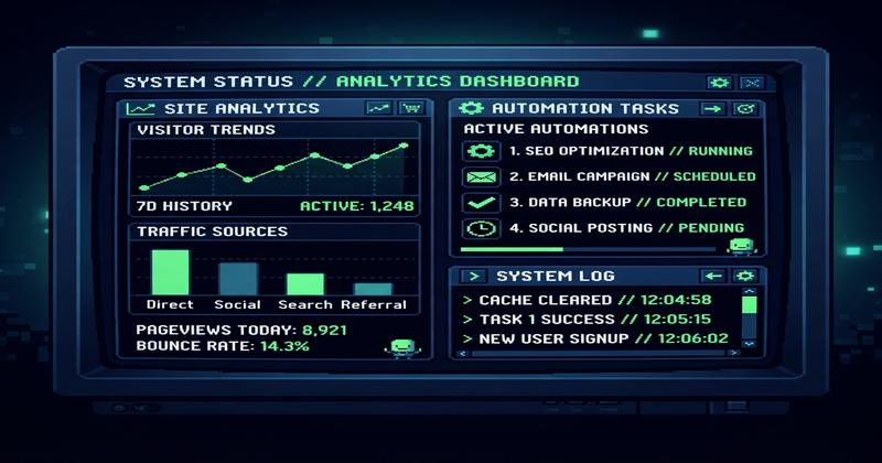 AI Benefits - Dashboard showing analytics and automated tasks